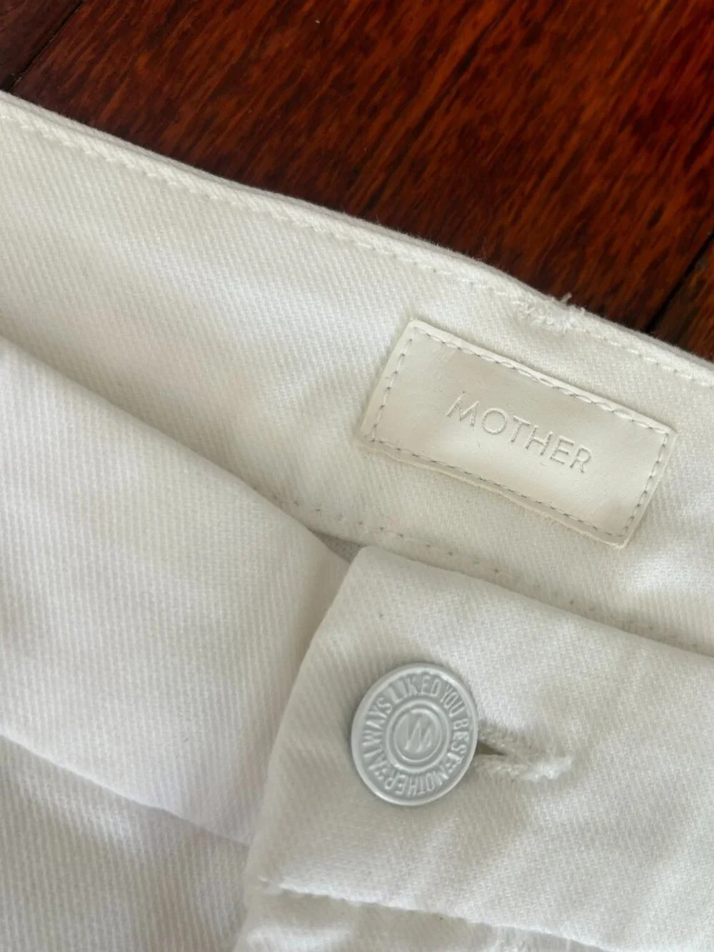 MOTHER The Looker Ankle Fray High Waisted Skinny Jeans in White Size 26 - Picture 6 of 9